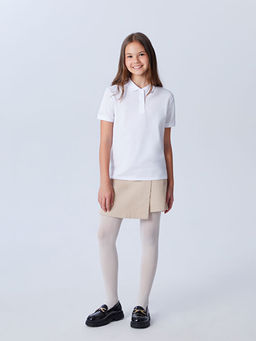 Polo Yaka Basic K?sa Kollu K?z ?ocuk Ti??rt 2li