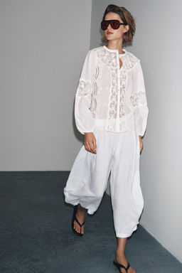 ZW COLLECTION EMBROIDERED SHIRT - Zara фото 6
