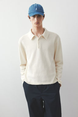 Polo de punto fino Loose Fit