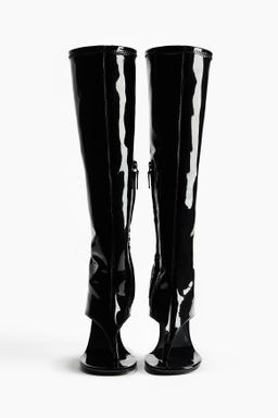 Botas calcet?n de piel con dise?o cut-out