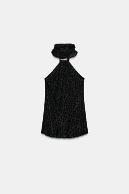HALTER TOP WITH METALLIC THREAD TRIM - Zara фото 6