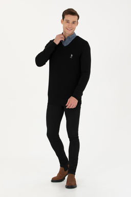 Мужской черный базовый свитер - U.s. polo assn фото 18