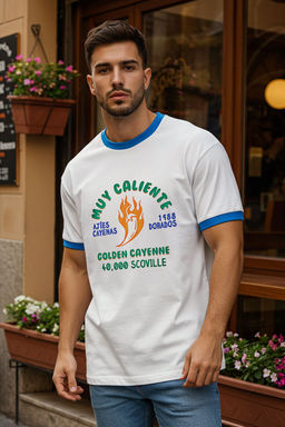 TRENDYOL MAN Zumrut Yesili Boxy/Kare Kesim %100 Pamuklu Bask?l? T-Shirt TMNSS25TS00050
