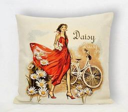 Леди Ромашка- гобеленовая наволочка 32х32 см - Гобеленглавснаб фото 2