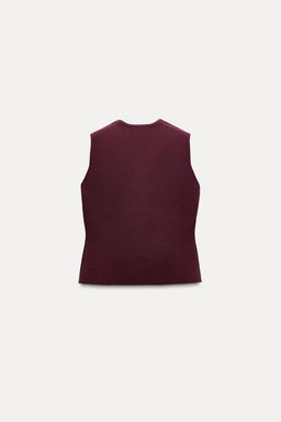 PLAIN KNIT TOP WITH GOLD BUTTON - Zara фото 25