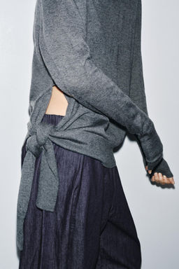 WOOL KNIT KNOT SWEATER - Zara фото 4