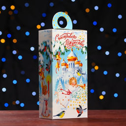 Цена за 5 шт. Подарочная коробка Рождество , сюрприз 11 х 6 х 21 см