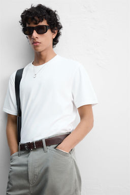 REGULAR FIT MEDIUM WEIGHT T-SHIRT - Zara фото 5