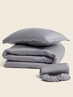 Наволочка SL Home Tencel, 70×70+3 см, тенсель, эвкалиптовое волокно 100%, серая