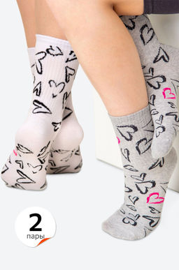 Женские носки из натурального хлопка 2 пары Happy Fox