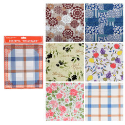 Скатерть виниловая 122х152см (рис. в ассорт.) SS65-50