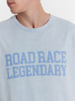 Футболка мужская голубая с пеатью голубое облако +печать 111785 - Mark formelle фото 5