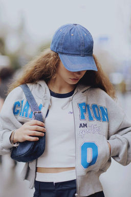 Толстовка на молнии с капюшоном и принтом Cool Oversize