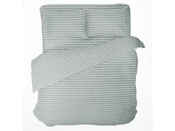 Комплект постельного белья 4251/1-БЧ евро сатин рис. 14-4504 цв. серо-бирюзовый 2*2