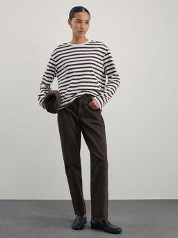 Лонгслив в полоску из хлопка / Zarina  фото 2