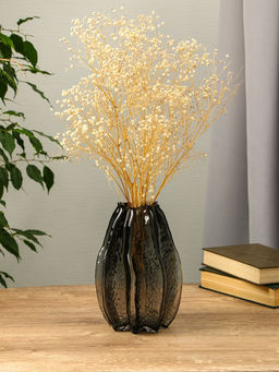 Ваза «Кэли», 21×12×6 см, стекло, серая