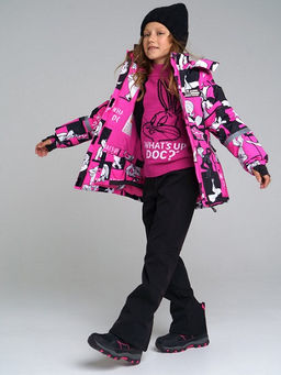 32241601 Куртка с полиуретановым покрытием для девочек