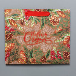 Пакет крафтовый горизонтальный Любовь, Вера и Добро, ML 27 23 11,5 см - Дарите счастье фото 5