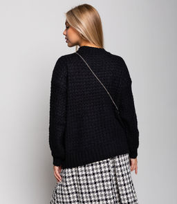 Свитер #КТ512, чёрный