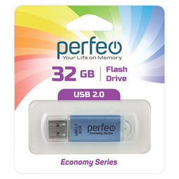 Флеш-накопитель 32Гб "Perfeo E01" Blue economy series
