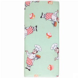 Цена за 2 шт. Коврик для сушки посуды 38*50см "Поваренок" мятный