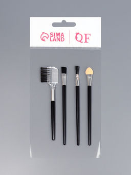 Цена за 15 шт. Набор кистей для макияжа SMOKY, 4 шт., чёрная