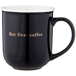 КРУЖКА ЧЕРНАЯ С ЗОЛОТОЙ НАДПИСЬЮ 450 МЛ