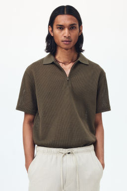 Polo en punto calado Regular Fit - H&m фото 4