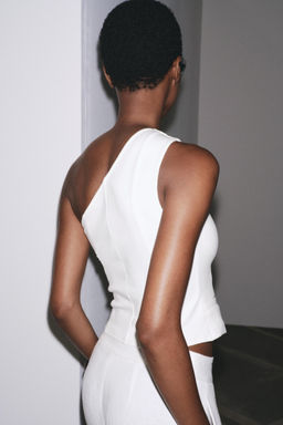 ASYMMETRIC INTERLOCK TOP WAISTCOAT - Zara фото 3