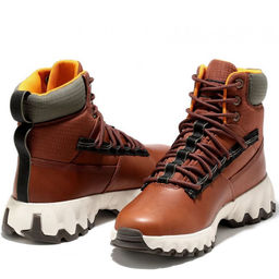 Мужские ботинки Timberland Edge Hiker Boot Lether/Fabric WP темно-коричневые  фото 4