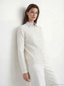 Bisiklet Yaka Kendinden Desenli Kad?n Triko H?rka