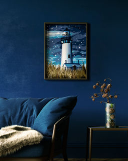 ФРЕЯ PKZ/PM-092 Набор для раскрашивания по номерам (на картоне) 40 х 30 см Маяк в ночи