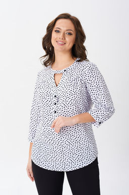 Блуза Modema 759 черный горох