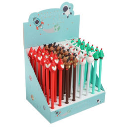 Цена за 48 шт. Ручка-прикол Calligrata Новый год, чёрные чернила, гелевая, подарочная, МИКС