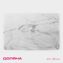 Цена за 12 шт. Салфетка сервировочная на стол Доляна «Мрамор», 43×28 см, серая