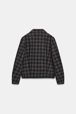 ZW COLLECTION CHECKED DOUBLE-BREASTED JACKET - Zara фото 6