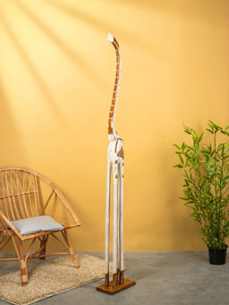 Сувенир «Слон», 28×17×200 см, дерево, белый