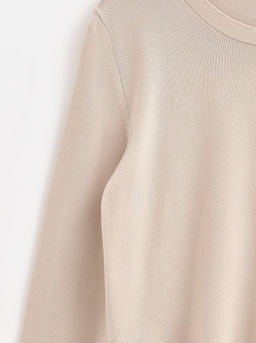 CONTE LDK 278 Базовый джемпер прямого силуэта из пряжи с вискозой beige
