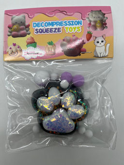 Мякиш DECOMPRESSION SQUEEZE TOYS - Лапка черная 16 шт в уп - Storyland фото 4