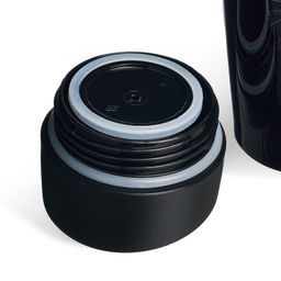 ТЕРМОКРУЖКА AGNESS ЧЕРНАЯ ПАНТЕРА С КНОПКОЙ-СТОППЕРОМ  КОЛБА НЕРЖ.СТАЛЬ 18/10 AGNESS