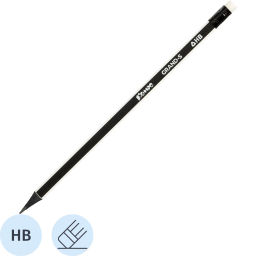 Карандаш чернографитный Комус Grand-S НВ черн.дерево, 3гран заточ, черн