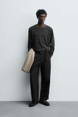 STRIPED WOOL - CASHMERE SWEATER