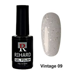 Rihard Gel Polish Vintage 09 Гель-лак "Винтаж" с поталью, 10 мл