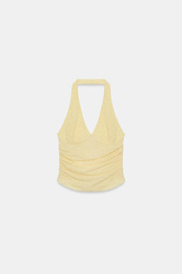 TOP HALTER PLUMETI / Amarillo claro - Zara фото 4