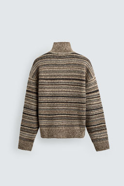 QUARTER-ZIP TWISTED YARN JUMPER - Zara фото 14