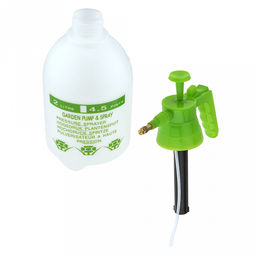 Опрыскиватель-распылитель садовый, помповый 2л, д13см h32см, наконечник латунь, корпус пласт., с мерной шкалой, д/горла 3,4см, упак. п/эт (Китай) - Домашняя Мода фото 5