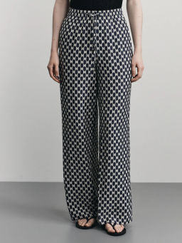 Брюки прямого кроя с принтом / Zarina фото 2