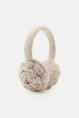 FLORAL CROCHET KNIT EAR MUFFS