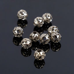 Кримп (зажимная бусина) СМ-395 (набор 10 шт.), 6 мм, цвет серебро