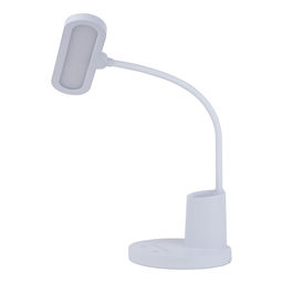 ULM-D603 10W/3000-6000K/DIM WHITE Светильник настольный светодиодный с подставкой под канцелярские принадлежности. Сенсорный выключатель. Диммер. Белый. TM Uniel